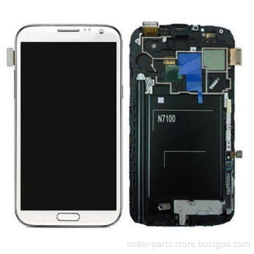 Wholesale price brand new LCD with digitizer for Samsung Galaxy Note 2 n7100, white/black
